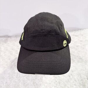 Timberland Unisex Urban Craft Small Logo Baseball Cap Black Flat Brim Hat - NEW!